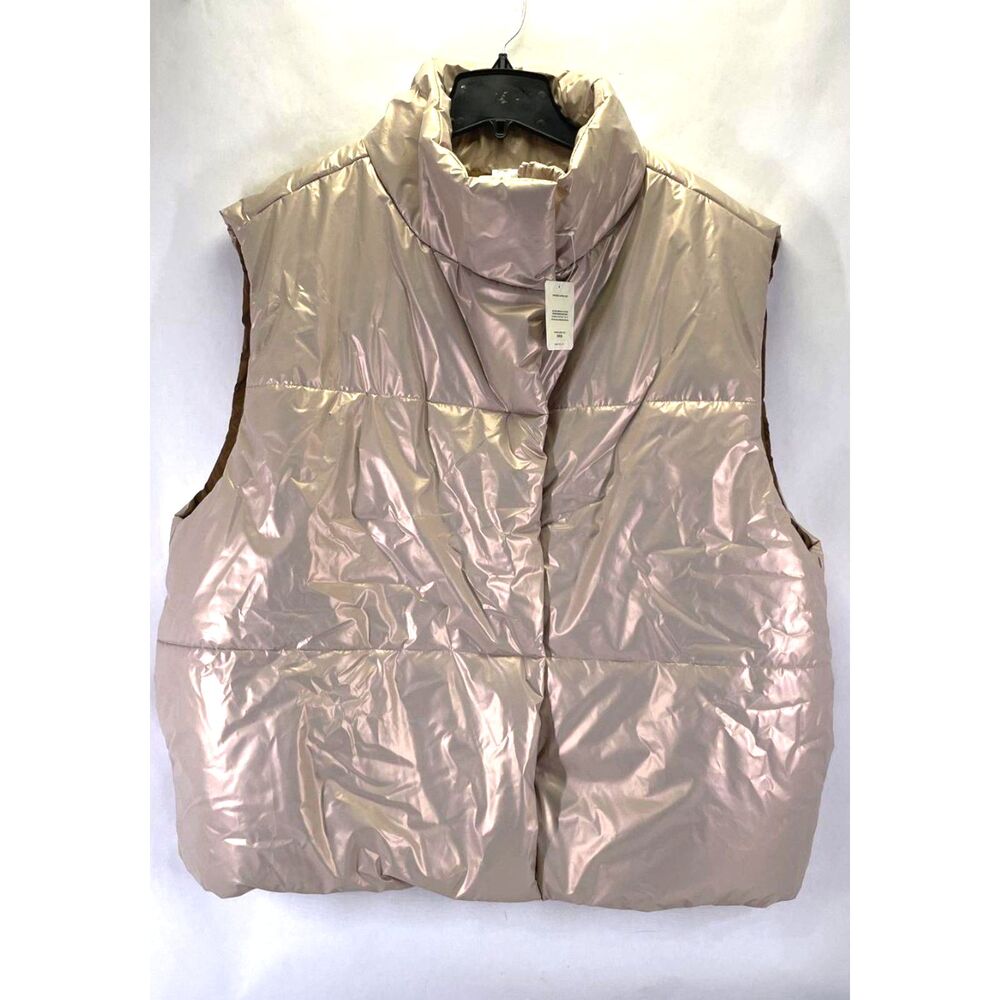 Fabletics Pink Zip Up Puffer Vest Size XXL-NWT